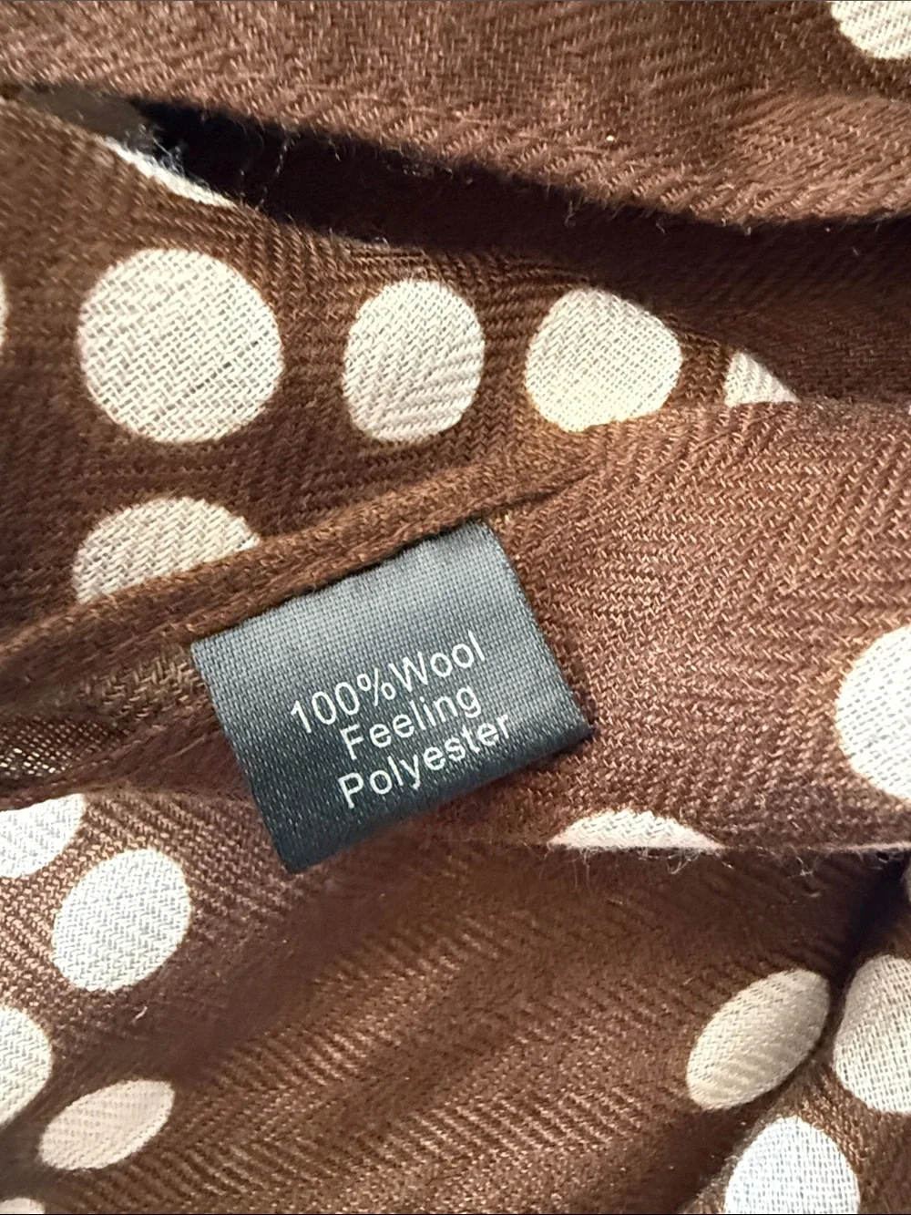 Brown Polka Dot Scarf- true love
